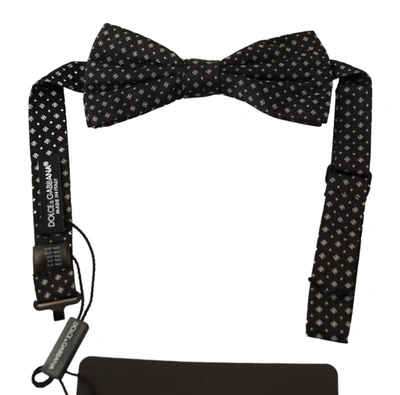 DOLCE & GABBANA DOLCE & GABBANA ELEGANT SILK BLACK FANTASY BOW MEN'S TIE