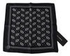 Dolce & Gabbana Black Patterned Square Scarf  Silk  Handkerchief In Black