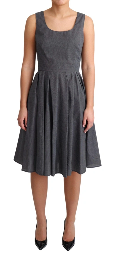 DOLCE & GABBANA DOLCE & GABBANA ELEGANT SLEEVELESS POLKA DOT A-LINE WOMEN'S DRESS