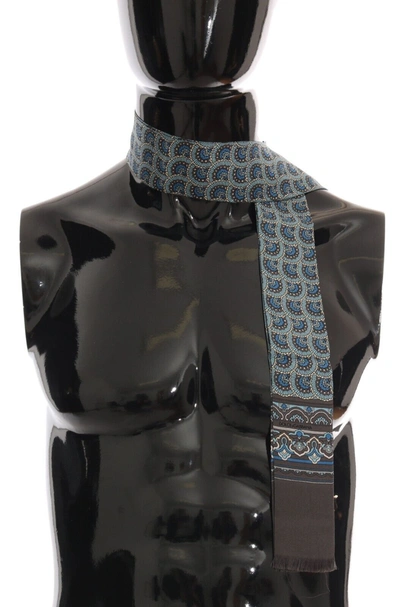 DOLCE & GABBANA DOLCE & GABBANA ELEGANT ITALIAN SILK SCARF IN VIBRANT MEN'S BLUE