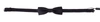 Dolce & Gabbana Gray Pattern Silk Adjustable Neck Papillon Bow Tie In Blue