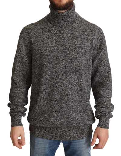 Dolce & Gabbana Gray Turtle Neck Cashmere Pullover Sweater