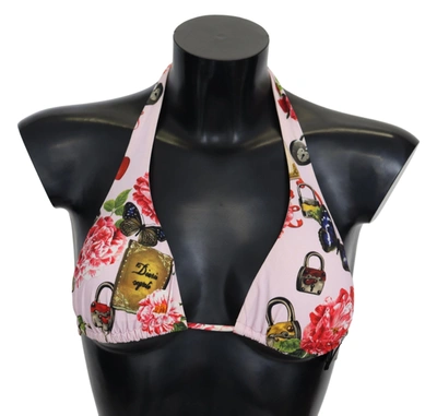 Dolce & Gabbana Floral Bliss Elastic Bikini Women's Top In Multicolor