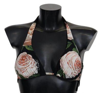 Dolce & Gabbana Elegant Floral Print Bikini Women's Top In Multicolor