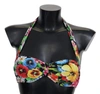 Dolce & Gabbana Multicolor Floral Print Swimwear Bikini Tops In Multicolor