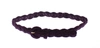 Dolce & Gabbana Purple Cotton Gold Logo Waist Belt In Purple