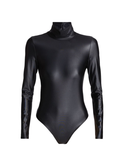 Commando Women's Matte Metallic Turtleneck Bodysuit In Oxide
