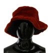 DOLCE & GABBANA DOLCE & GABBANA ELEGANT RED BUCKET CAP WITH LOGO WOMEN'S DETAILING