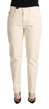 Dolce & Gabbana White Cotton Skinny Denim  Jeans Pants In White