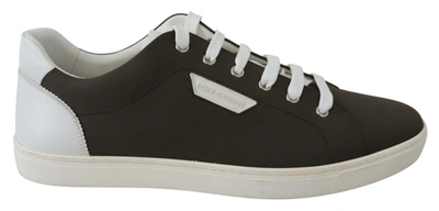 DOLCE & GABBANA DOLCE & GABBANA SLEEK WHITE LEATHER LOW TOP MEN'S SNEAKERS