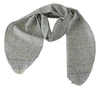 Ermanno Scervino Cotton Beige Blue Fantasy Print Scarf In Beige