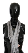 ERMANNO SCERVINO ERMANNO SCERVINO SLEEK SILVER SILK NECK SCARF FOR MEN'S MEN