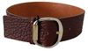 Gianfranco Ferre Gf Ferre Elegant Brown Leather Fashion Women's Belt In Bordeaux