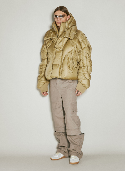 Entire Studios Puffer Down Jacket In Gold