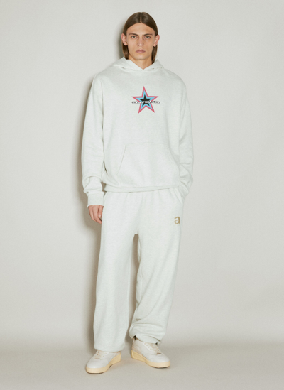 Awake Ny Star Logo Hooded Sweatshirt In Grey