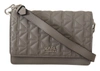 Karl Lagerfeld Light Grey Leather Crossbody Bag In Grey