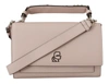 KARL LAGERFELD KARL LAGERFELD MAUVE ELEGANCE LEATHER SHOULDER WOMEN'S BAG