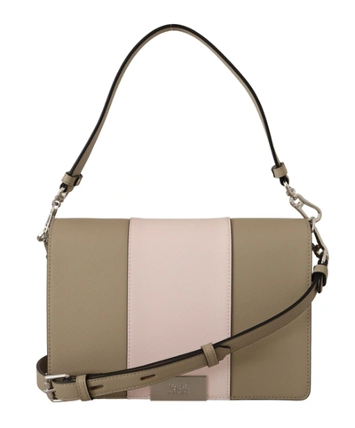 Karl Lagerfeld Chic Sage Shoulder Bag With Dual Women's Straps In Green