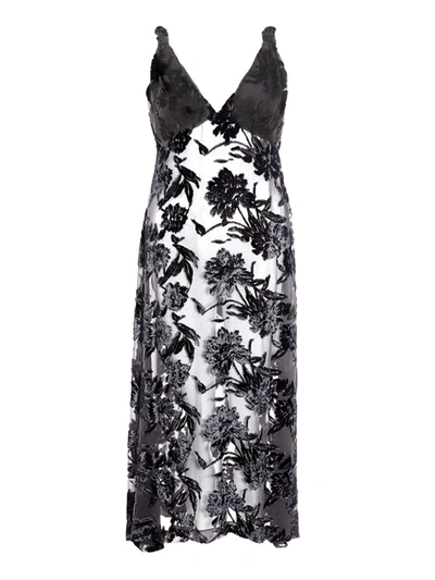 Lardini Long Embellished Dress With Women's Petticoat In Black