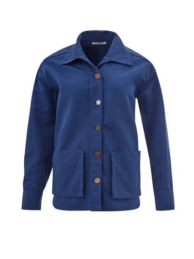 Lardini Cotton Jacket 'shirt' Women's Style In Blue
