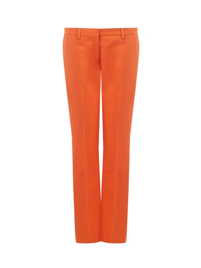 Lardini Cotton Chino Women's Trousers In Orange