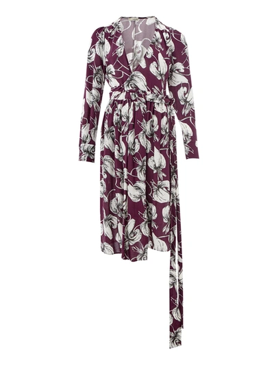 Lardini Printed Women's Dress In Purple