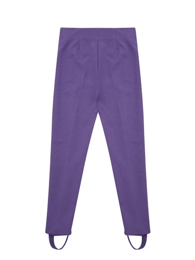 Lardini Viscose Jodpurs Style Women's Trousers In Purple