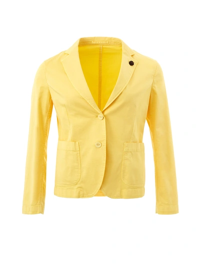 Lardini Cotton Women's Jacket In Yellow
