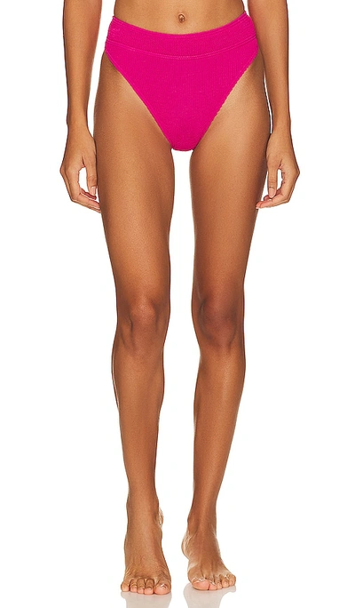 Bond Eye Savannah High Waist Brief In Raspberry Recycled