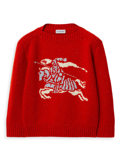 Burberry Kids'  Childrens Ekd Wool Cashmere Sweater In Pillar Ip Pattern