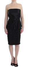 MASHA MA MASHA MA ELEGANT STRAPLESS BLACK WOMEN'S DRESS