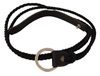Mila Schön Elegant Skinny Leather Fashion Belt In Black