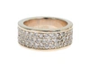 Nialaya Glamorous Silver Cz Crystal Embellished Ring In Silver