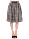 NOEMI ALEMÁN NOEMI ALEMÁN ELEGANT GRAY CHECKERED WOOL SHORTS WOMEN'S SKIRT