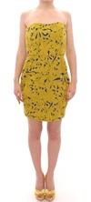 Sachin & Babi Strapless Bubble Mini Shift Dress In Yellow