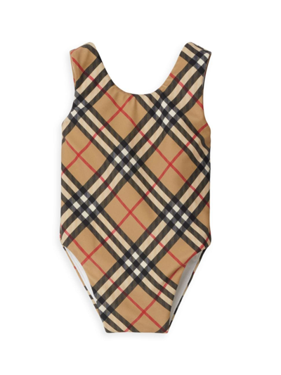Burberry Baby Girl's & Little Girl's Tirza Swimsuit In Archive Beige Check