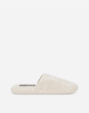 DOLCE & GABBANA JACQUARD COTTON TERRY SLIPPERS