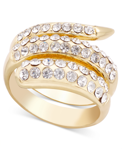 Inc International Concepts Gold-tone Crystal Wrap Ring, Created For Macy's