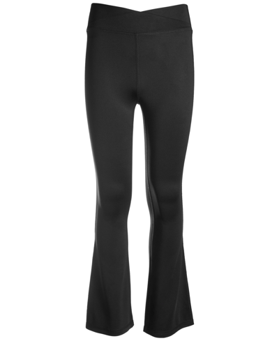 Id Ideology Kids' Big Girls Solid Flare Leggings, Created For Macy's In Deep Black