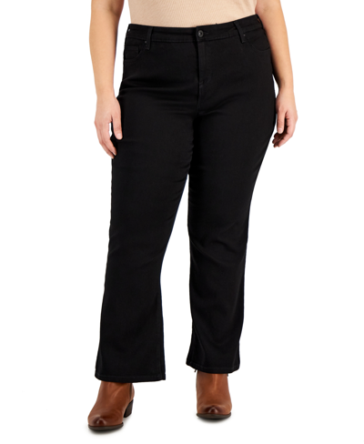 Style & Co Plus & Petite Plus Size Tummy-control Bootcut Jeans, Created For Macy's In Noir