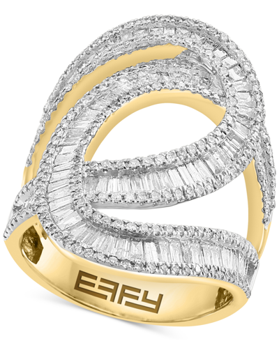 Effy Collection Effy Diamond Baguette Swirl Statement Ring (2-1/10 Ct. T.w.) In 14k Gold