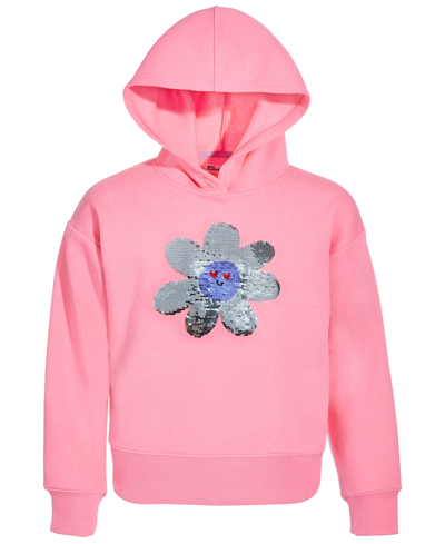 Epic Threads Kids' Big Girls Daisy Flip-sequin Hoodie, Created For Macy's In Sweetheart