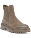 Steve Madden Mayslie Lug Sole Chelsea Boot In Taupe Suede