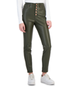 TINSELTOWN JUNIORS' EXPOSED BUTTON-FLY PATENT SKINNY JEANS