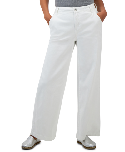 Style & Co Petite High-rise Wide-leg Jeans, Created For Macy's In Bright White