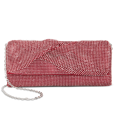Inc International Concepts Hether Twist Diamond Mesh Small Clutch Crossbody, Created For Macy's In Red