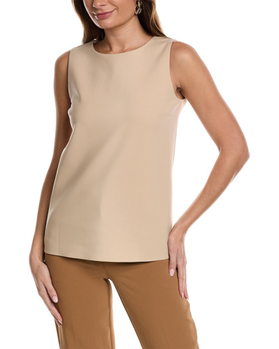 Max Mara Vals Wool-blend Top In Beige