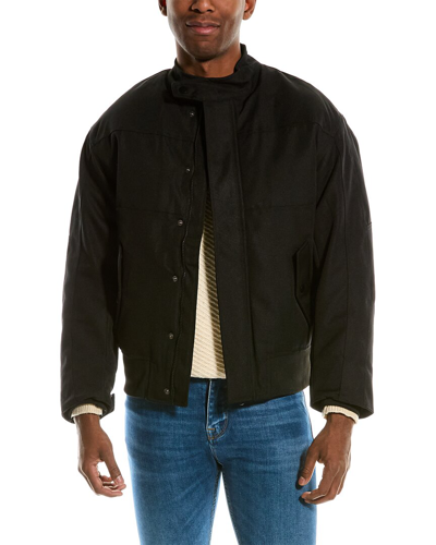 American Stitch Bomber Jacket In Black