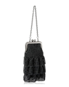 Whiting & Davis Rosemary Petite Ruffle Clutch