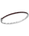 Macy's Garnet Bangle Bracelet (2-1/2 Ct. T.w.) In Sterling Silver In Garnet